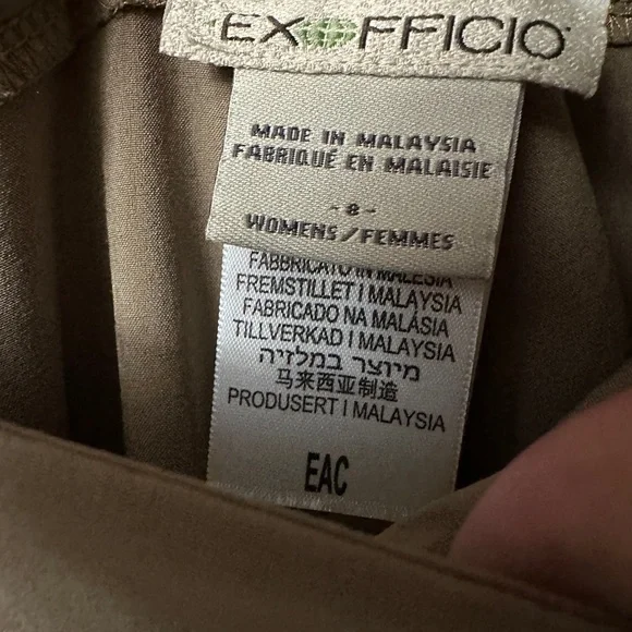 Exofficio Tan Women's Skort Size 8 Hiking Walking Easy Dry Moisture Wicking - Picture 7 of 11